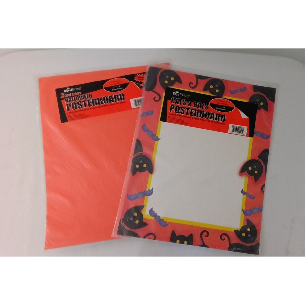 Royal Brites Halloween Posterboard 2 Packs 11x14 New